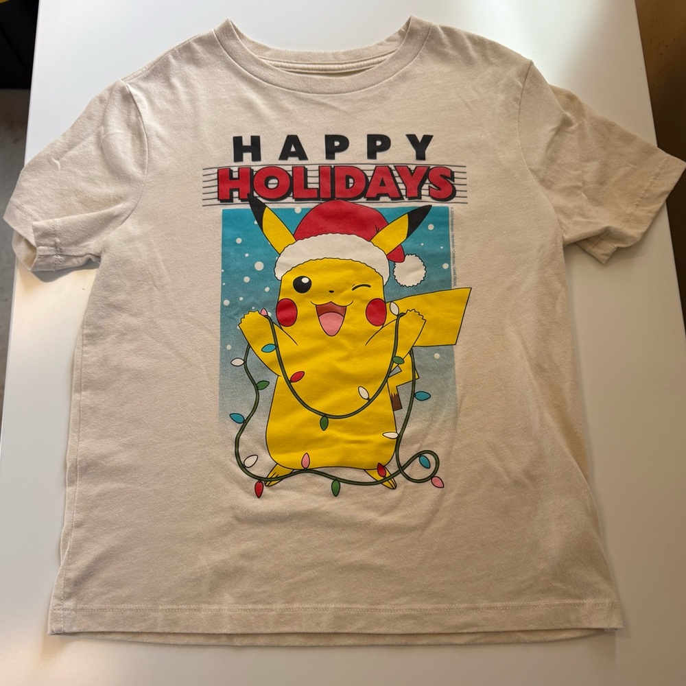 Old Navy Kids Pokemon Holiday T-shirt, Size 8 Medium